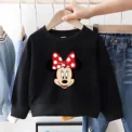 Spring/autumn Baby Girl Minnie Sweatshirt Loose Long Sleeve Tops Fashion Cartoon Disney Children Hoodies Crewneck Pullovers - Image 2