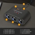 3 in 1 Dual USB Socket 120W Car Cigarette Lighter Splitter 12V 24V Fast Charger Plug Phone Power Adapter for Car DVR GPS Dashcam - Image 5