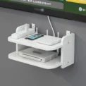 Wifi Storage Rack Bedroom Wall Wireless Perforation-Free Shelf Storage Box Hanging Wall Remote Control Shelf Set-Top Box Router - Image 5