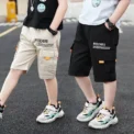 New Summer Teenage Boys Pants Casual Letter Short Trousers For Kids 4-14 Years Children Comfortable Pants - Image 3
