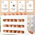 4 Tiers Fridge Egg Rack Large Capacity Egg Dispenser for Refrigerator,Auto Rolling Fridge Egg Organizer For Kitchen - Image 6