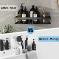 Bathroom Shelf Makeup Storage Organizer Aluminum Alloy Shampoo Rack Shower Shelf Bathroom Accessories No Drill Wall Shelf - Image 4