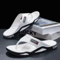 Men's Slippers Summer Man Sandals Flip Flops PVC Soft-soled Beach Shoes Pinch Summer Outdoor Sanding Leisure Trend Couple Indoor - Image 4