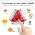 New 3 in 1 Magic Trio Peeler Set Slicer Shredder Peeler Julienne Cutter Multi Peel Blade Zesters Grater Kitchen Tool Accessories - Image 2