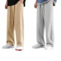 Summer Thin Ice Silk Men's Casual Pants Drapey Loose Wide Leg Black Floor-Length Western Trousers Comfortable Breathable - Image 5