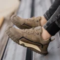New Fashion Steel Toe Cap Shoes For Men Work Boots Puncture-Proof Safety Shoes Protective Working Shoes Security Sneakers - Image 6