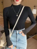 AOSSVIAO Turtleneck Sweater Women Fashion 2024 New Stretch Tops Women Knitted Pullovers Long Sleeve Bottoming Knitted Sweater - Image 5