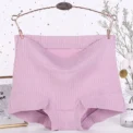 1pcs Cotton Women Panties Lady Plus Size Flat Corner Underwear Large Size High Waist Breathable Solid Color Female Briefs - Image 5