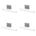 1/4 Of The Kitchen Wall Hanging Paper Towel Rack, Perforation-Free Dish Cloth, Plastic Wrap Stainless Steel Organizer Hooks - Image 4