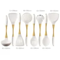 1Pc Silicone Kitchenware Cooking Utensils White Gold Kitchen Accessories Spatula Turner Heat-resistant Pasta Colander Shovel - Image 5