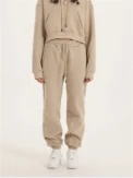 Casual Drawstring Sport Pants Women Winter Fleeced Lined Pocket Fashion Solid Jogger Streetwear Female Long Trousers Sweatpants - - Image 6