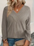Plus Size Elegant Casual Woman T-Shirt Fashion Loose T-Shirt Woman Temperament Long sleeve T-Shirt Holiday Weekend - Image 2