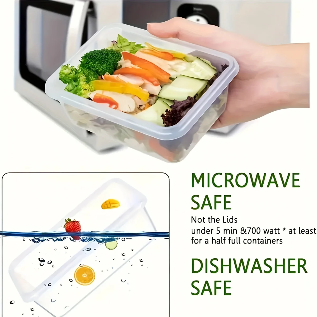 12pcs multifunctional food plastic storage boxes with lid picnic lunch box suitable for kitchen organization school storage - Image 3