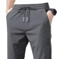 Summer Large Size Men's Pants Ice Silk Thin Breathable Casual Pants Sports Versatile Trousers Slimming You And Smoothing Your Si - Image 4