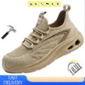 New Fashion Men Safety Shoes Puncture-Proof Work Shoes Indestructible Footwear Mesh Breathable work hiking boots sneakers