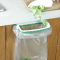 1pc Green Stylish Hanging Garbage Bag Rack with Cover Portable Kitchen Cabinet Rubbish Bag Plastic Rack Support Holder - Image 3