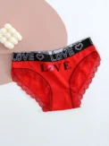 5pcs women cotton Panties Fashion Letter Printed Belt Ladies underwear Breathable Intimates Lingeries - Image 4