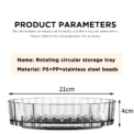 Rotating Tray Spice Rack Pantry Cabinet Turntable With Base Storage Bin Kitchen Organizer For Seasoning Cosmetic Storage Box - Image 6