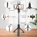 3In1 Bluetooth Wireless Selfie Tripod With Fill Light Shutter Remote Control Portable Foldable Monopod For iPhone Smart Phone - Image 2