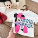Summer Clothing Girls T-shirt Disney Minnie Short Sleeve Tops Children's Wear Tees Cartoon Cute Baby Girl T Shirts 1 2 3 4 5 6Y - Image 3