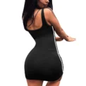 Summer Women Casual Sheath Dress Lady Spaghetti Strap Sleeveless Sexy Stretch Slim Dress - Image 6