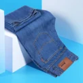 Fashion Men Stretch Loose Straight Jeans Casual Elastic Slim Fit Denim Pants Male Brand Business Trousers Large size 38 40 - Image 2