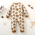 Newborn Baby Boy Romper Long Sleeves Cute Bear Print Bodysuit Spring Autumn Infant Boy Casual Jumpsuit Clothing for 0-18 Months - Image 5