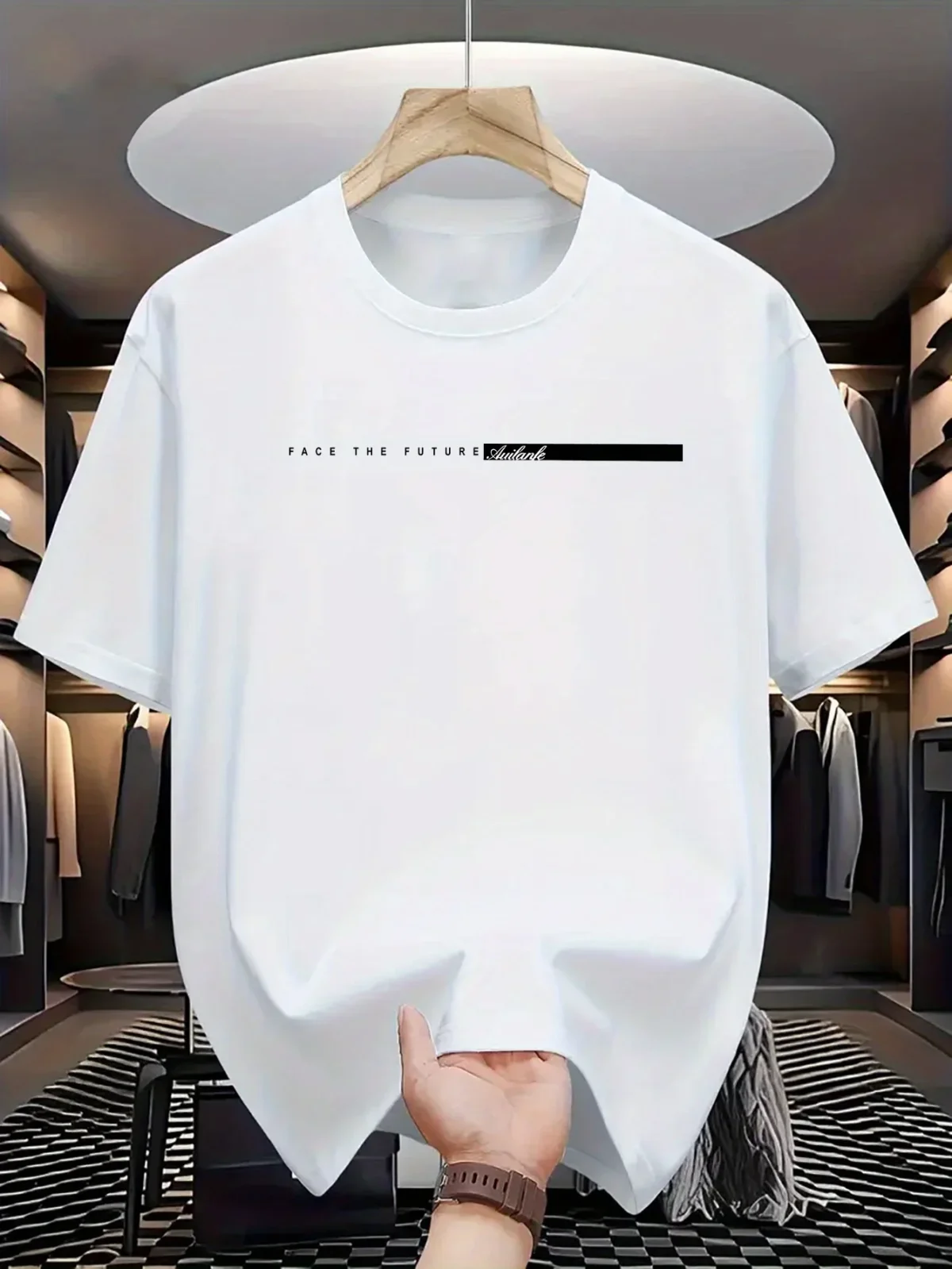 Summer Cotton Casual Loose Letter Print Round Neck Short-sleeved T-shirt Top High Street Fashion Trend for Men and Women YK2 - Image 3