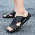 YRZL Men Slippers Casual Sandals Lightweight Comfortable Summer Slides for Men Big Size Breathable Slippers Soft Beach Footwear