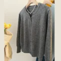 Fashion Women's Thin Fleece Knit Loose Short Cashmere Sweater Round Neck Warm Korean Casual Female Sweater Top Cloting - Image 5