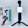 Smartphone Vlogging Kit With Tripod Phone Holder Mini Microphone LED Fill Light Starter For TikTok Live Stream Video YouTube - Image 6