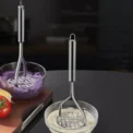 Stainless Steel Potato Masher Pumpkin Garlic Vegetable Fruit Easy Mud Press Grinder Children Food Crusher Kitchen Accessories