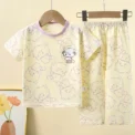 Children Underwear Set Pure Cotton Summer Autumn New Boys Long-sleeved Pajamas Girls Home Clothing Children's Clothing