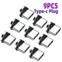 9pcs Converter Charging Cable Adapter For Mobile Phone 360 Degree Rotation Magnetic Tips Replacement Parts Easy Operate Durable - Image 2