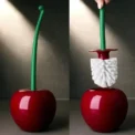 1pc Red Toilet Brush Creative Lovely Cherry Shape Lavatory Toilet Brush Holder Set Toilet Holder Bathroom Accessories - Image 6