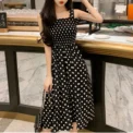 Women's Dresses 2025 Summer Fashion Loose None Sleeve Polka Dot Shoulder Plus Size Casual Dress Sexy Dresses - Image 6