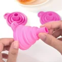 1pc Red Silicone Funnel Mini Multifunctional Convenient Kitchen Folding And Sub Packaging Tools Kitchen Supplies - Image 3