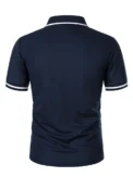 Men's casual fashion solid color short sleeve top lapel men's short sleeve T-shirt Casual fashion solid color top short sleeve - Image 4