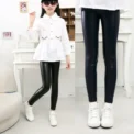 Spring Children's Pants for Girls Fashion Faux Leather Girls Leggings Thin Kids Skinny Trousers Kids Clothing Girl Pencil Pants - - Image 2