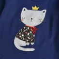 Spring Autumn Girls Tops Long Sleeve Kids Cotton T-shirts Cat Print Applique Children Casual Tees School Home Kids Wear - Image 3
