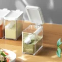 Multifunctional Stackable Kitchen Seasoning Container, Push-on Lid with Visible Sealing Lid Thickened Seasoning Container - - Image 5