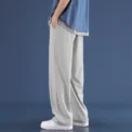New Casual Men's Pants Draped Straight-Leg Loose-Fit Wide-Leg Trousers Sweatpants Summer Style For Male Youth - - Image 3