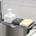 Sink Silicone Tray With drain Soap Sponge Storage Holder Countertop Sink Scrubber Brush Soap Storage Rack Kitchen Organizer - Image 2