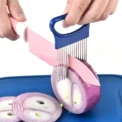1pc Stainless Steel Onion Holder Slicer Prongs Cutter Chopper Vegetable and Meat Cutter Holder Comb Kitchen Gadget Accessories - Image 5