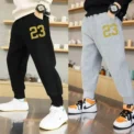 Children's Pants Jogging Sports Boys' Clothing Outdoor Street Simple Number Printed 23 Quality Basketball Pants Kid Trousers