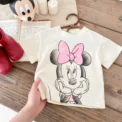 Summer Clothing Girls T-shirt Disney Minnie Short Sleeve Tops Children's Wear Tees Cartoon Cute Baby Girl T Shirts 1 2 3 4 5 6Y - Image 5