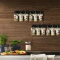 2pcs Grey Plastic Kitchen Jar Rack Wall-Mounted Adhesive Seasoning Bottles Holder Spice Bottle Holder Tool Kitchen Storage Rack - - Image 3