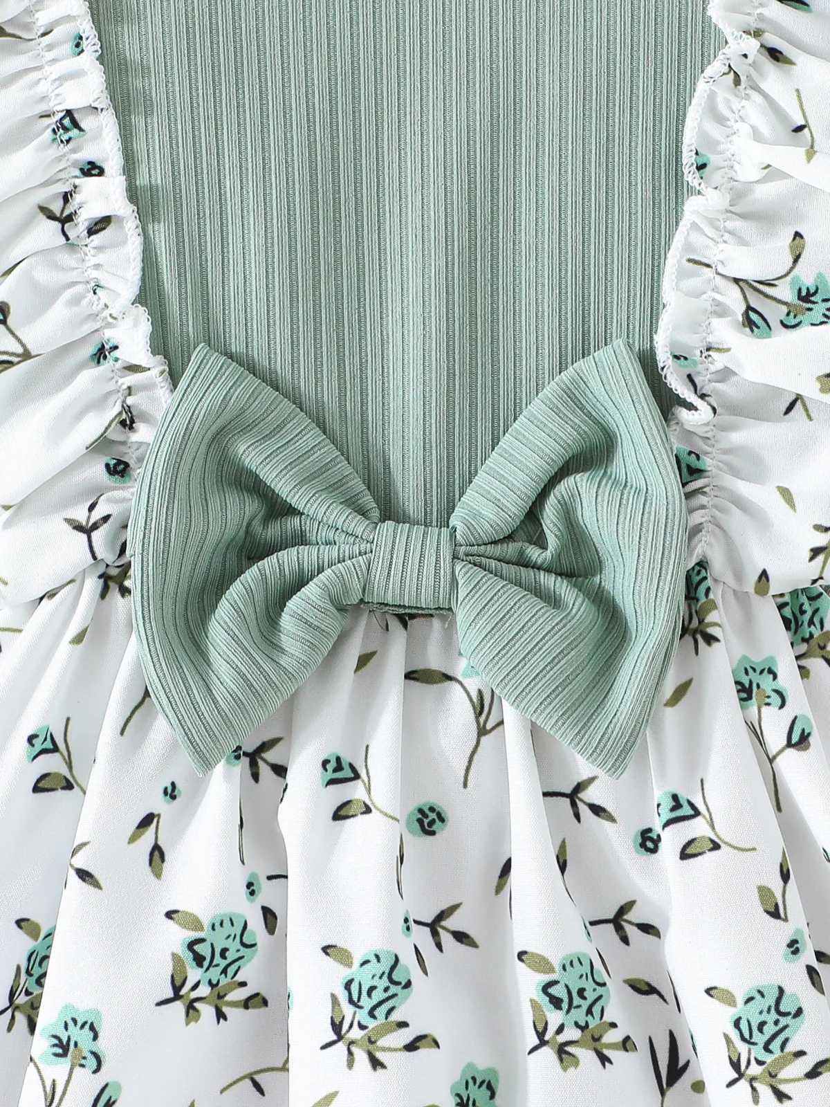 Dress For Kids 6Months -3Years old Long Sleeve Cute Floral Bow Princess Formal Dresses Ootd For Newborn Baby Girl - Image 5
