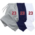 Men's  Printed Sports Pants Warm Running Outdoor Straight Leg Casual Trousers Autumn Winter New Fashion Men's Wear