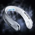 3000mAh Hanging Neck Fan Portable Bladeless Mini USB Rechargeable Mute LED Digital Display Electric Fan Summer Air Cooler ﻿